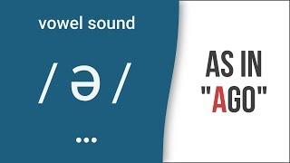 Vowel Sound  ə  Schwa as in quotagoquot  American English Pronunciation [upl. by Alemahs]