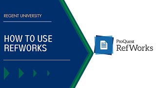 How to use RefWorks [upl. by Doyle]