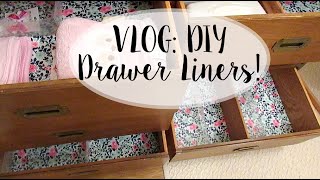 VLOG DIY Drawer Liners [upl. by Alice87]