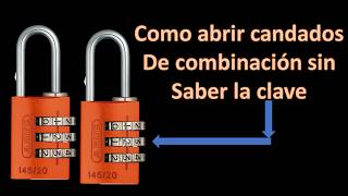 Como abrir un candado de combinación sin saber la clave [upl. by Perdita]