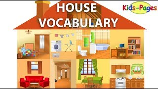 House vocabulary Parts of the House Rooms in the House House Objects and Furniture [upl. by Goles147]