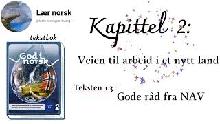 God i norsk 2B1 23  Gode råd fra NAV [upl. by Kamerman]