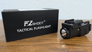 EZshoot 800 Lumen Tactical Flashlight with Green Laser Sight Combo  First Impressions [upl. by Ahsakal767]