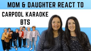 BTS Carpool Karaoke REACTION Video  kpop reaction first time [upl. by Aihsatan825]