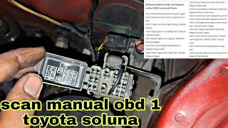 cara scan manual OBD 1 toyota soluna [upl. by Ardnwahs]