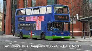 Swindon 365 Dennis Trident Voith€3 SN51AYO [upl. by Nemlaz738]