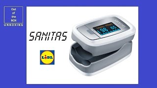 SHORT Presentation SANITAS Pulse Oximeter SPO 25 UNBOXING Lidl SpO2 pulse rate AAA TFT [upl. by Hgieliak]