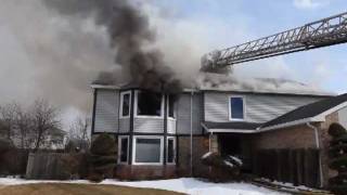 ShapPhoto  Buffalo Grove FD house fire Feb 25 2011 [upl. by Mharg862]