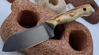 Knife making  How to make a Nessmuk knife from an old file [upl. by Emad395]