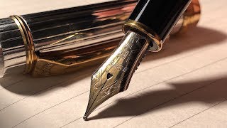 ASMR PLATINUM STERLING SILVER Japanese Fountain Pen Writing 銀無垢万年筆 HD [upl. by Mak123]