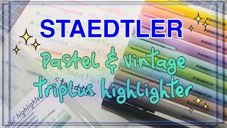 ReviewampSwatch STAEDTLER triplus® textsurfer® 362 C PastelampVintage colour [upl. by Cthrine]