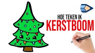 HOE TEKEN JE EEN KERSTBOOM LEREN TEKENEN VOOR KIDS [upl. by Mezoff]