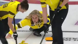 AGITopShots  2024 Scotties Tournament of Hearts  Manitobas Team Jennifer Jones runback double [upl. by Ahsetra]