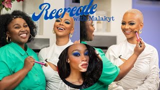 Recreate With Malakyt Winnie Harlow Blue Eyeshadow Look [upl. by Perloff]