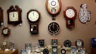 Gulf Coast Clock Co  New Noon Chime and Strike  Clock Shop Chiming 12 Noon [upl. by Adnovaj]