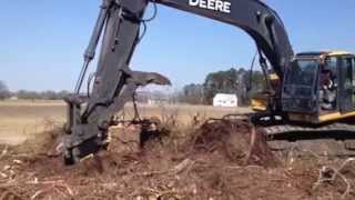 Trying Out The New Stumper For The Deere 270D Excavator [upl. by Sada]