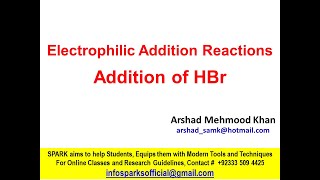 electrophilic addition reactions  Addition of HBr [upl. by Abebi890]