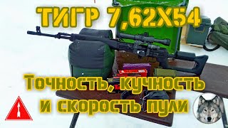 Тигр 762х54 quotСкорость точность и кучностьquot Tiger carbine 762x54 quotBullet speed and accuracyquot [upl. by Oremor768]