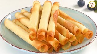 Cigarette Cookies Wafer Rolls Cigarette Russe Recipe by Tiffin Box  Cigare cookiesTuiles Biscuit [upl. by Cressy]