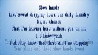 Slow Hands  lyrics videoNiall Horan [upl. by Hgielah]