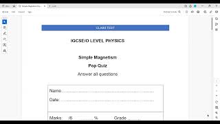 Simple Magnetism Physics Pop Quiz 2 [upl. by Betsey]