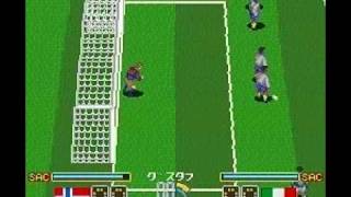 【SFC】 Hat Trick Hero 2 INTRO  GAMEPLAY  SUPER FAMICOM  1994 ハットトリックヒーロー２ [upl. by Luahs]