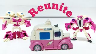 Skids amp Mudflap Transformers movie rotf ice cream truck deluxe class  reunite [upl. by Eznyl446]