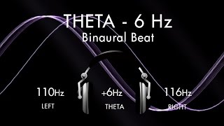 The Theta Auto suggestion Wave  1hr Pure Binaural Beat Session at 6Hz Intervals [upl. by Elamor925]