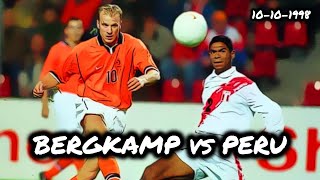 BERGKAMP Shows His Touch Vision And Skill Against PERU October 1998 [upl. by Novihc255]