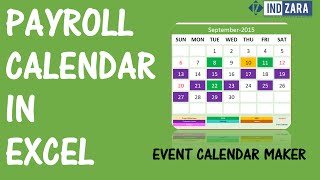 Payroll Calendar using Event Calendar Maker Excel Template [upl. by Andeee]