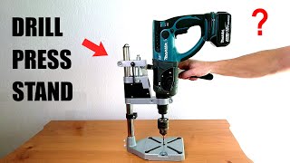 Is This Portable DRILL PRESS Stand for Cordless Hand Drill Any Good [upl. by Metzgar]