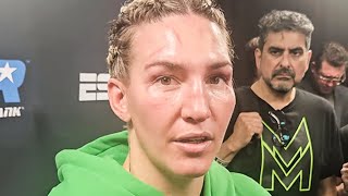 Mikaela Mayer FULL POSTFIGHT vs Sandy Ryan  SHUTS DOWN close fight amp talks WHAT’S NEXT [upl. by Airehs]