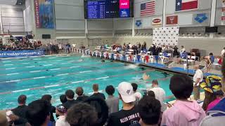 Sophomore Cooper Lucas wins 500 Free with 41986  A Final  2022 UIL 6A States [upl. by Pinter]