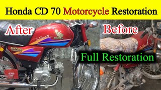 BIKE RESTORATION  FULL RESTORATION MOTORCYCLE  BIKE REPAIRING FULL COURSE [upl. by Sondra734]