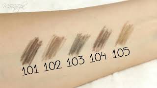 Eyebrow Swatch Golden Rose Cosmetics Precision Brow Liner Longstay Browliner Browstyling Gel [upl. by Ahtibat]