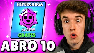 ABRO 10 HIPERCARGAS AL AZAR GRATIS en BRAWL STARS [upl. by Forrester]