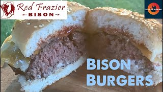 How to cook Bison burgers on the Blackstone [upl. by Nabru]