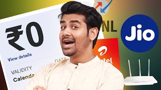 Cheapest Jio Airtel BSNL Plans  5G 4G amp Wifi [upl. by Esra]