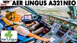 Lovely Cockpit Approach into New York Newark Aer Lingus A321neo [upl. by Scarface]