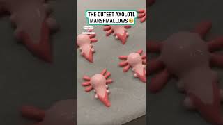 The cutest axolotl marshmallows 🥹☕️ 🎥 Instagram  cookingwithamyy [upl. by Amekahs939]