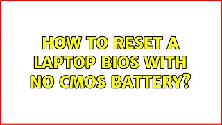 How to reset a laptop BIOS with no CMOS battery [upl. by Dira]