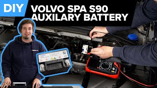 Volvo Auxiliary Battery Diagnosis amp Replacement DIY Volvo SPA S90 S80 V60 XC90 amp More [upl. by Lashonda438]