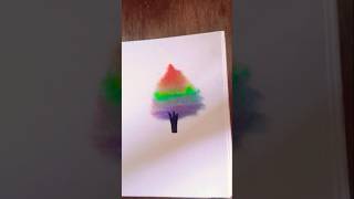 🌈 how to draw rainbow tree  easy drawing [upl. by Annoerb]