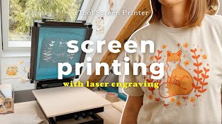 Screen Print at Home Super Fast with the xTool S1 amp Screen Printing Kit [upl. by Nara]