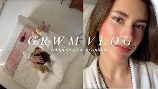 GRWM VLOG  full glow up routine from crusty to QT ₊˚⊹♡ [upl. by Ahsahs]