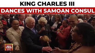 King Charles iii Dances With Samoan Consul Ahead Of Visit To Island Nation [upl. by Eiryk]