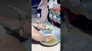 Six cylinder diesel engine piston fittings  truck piston installation shortsfeed shorts [upl. by Nibas409]