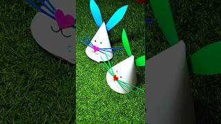 Paper Rabbit 🐰  Easy Paper Craft  Easter Craft Ideas  shorts diy craft [upl. by Ludovika742]