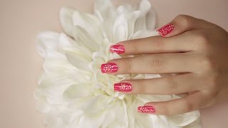 Quick And Easy Dotted Flower Nail Art For Beginners [upl. by Mariquilla617]