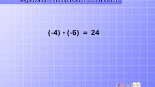 Negativa tal multiplikationdivision [upl. by Aibsel]